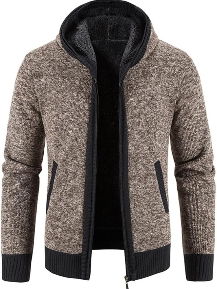 Warm Mens Hooded Sweatshirt with Fleece Lining