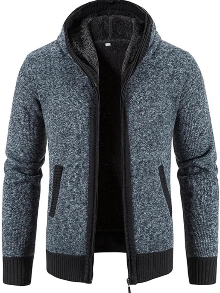 Warm Mens Hooded Sweatshirt with Fleece Lining