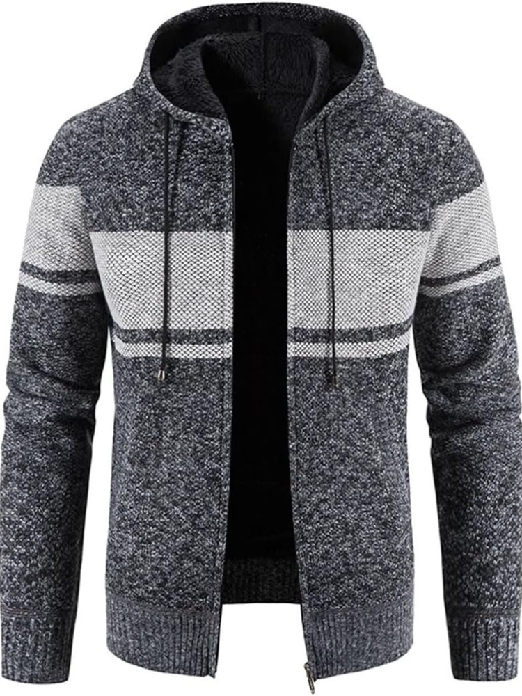 Warm Mens Hooded Sweatshirt with Fleece Lining