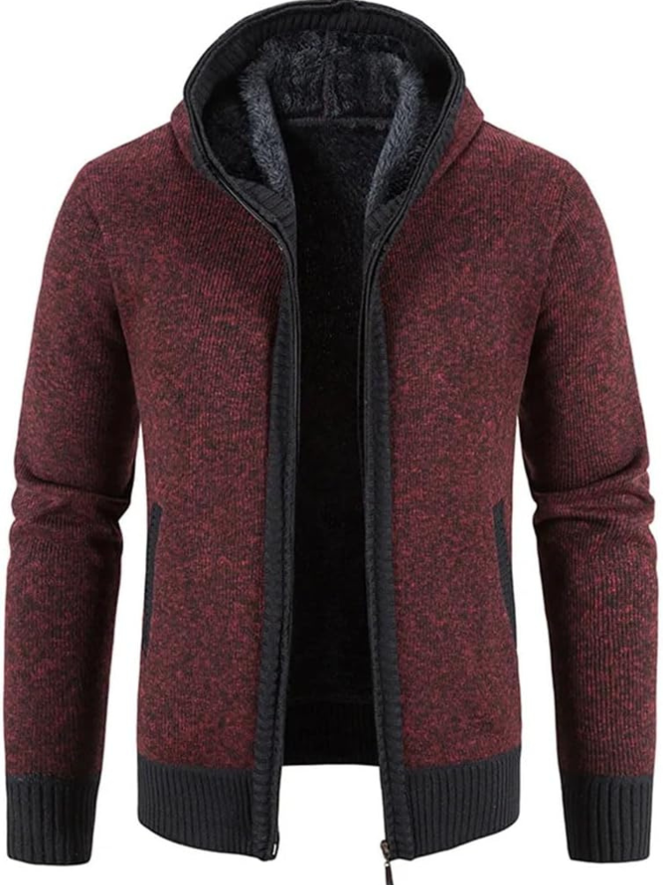 Warm Mens Hooded Sweatshirt with Fleece Lining
