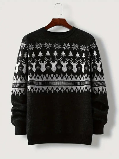 VogeLuxe | Men’s Festive Fair Isle Knit Sweater
