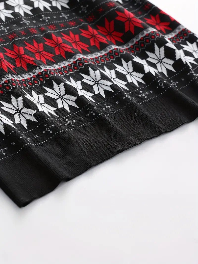 VogeLuxe | Men’s Festive Fair Isle Knit Crewneck Sweater
