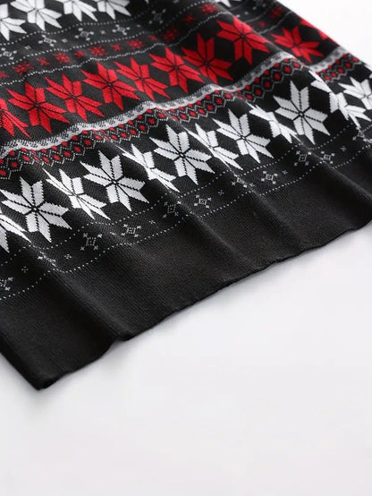 VogeLuxe | Men’s Festive Fair Isle Knit Crewneck Sweater
