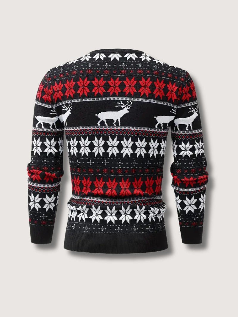 VogeLuxe | Men’s Festive Fair Isle Knit Crewneck Sweater