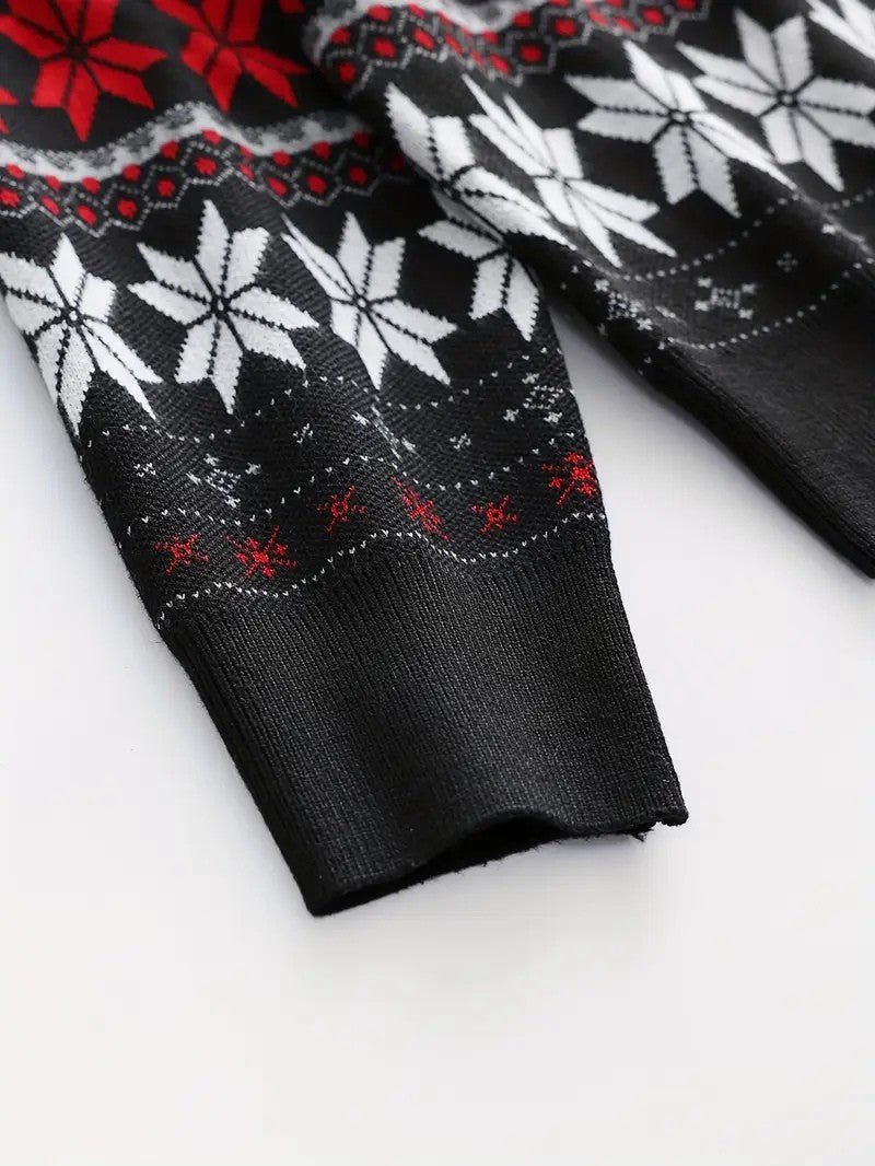 VogeLuxe | Men’s Festive Fair Isle Knit Crewneck Sweater
