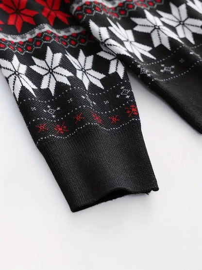 VogeLuxe | Men’s Festive Fair Isle Knit Crewneck Sweater