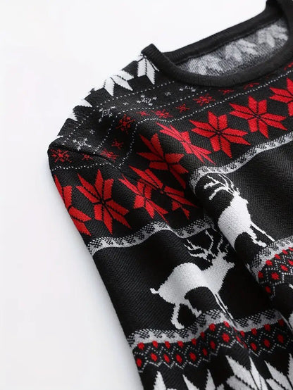 VogeLuxe | Men’s Festive Fair Isle Knit Crewneck Sweater