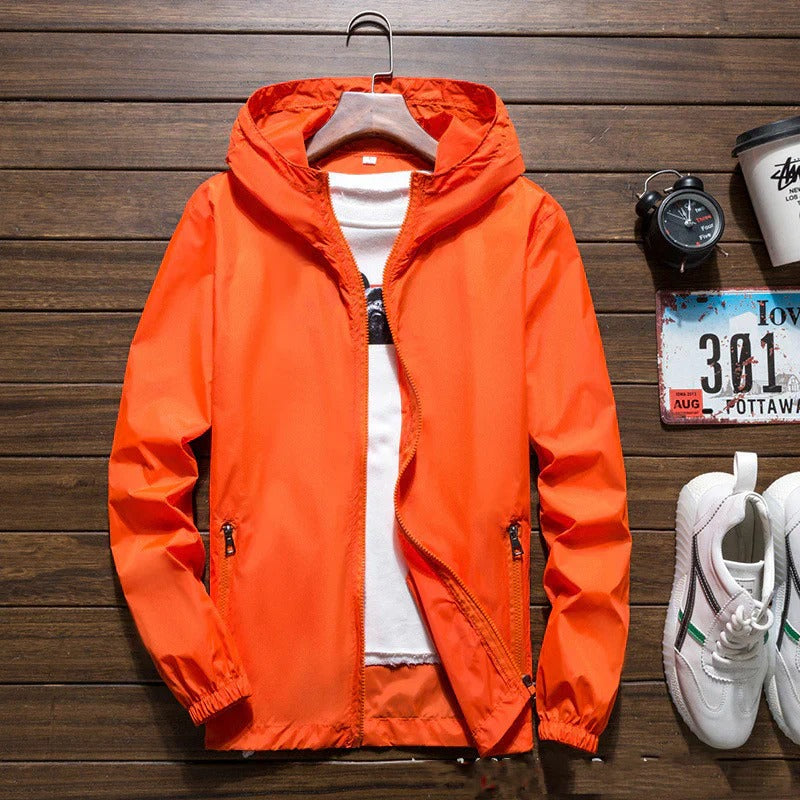 Waterproof Men's Breathable Windbreaker Coat with Hood - VogeLuxe