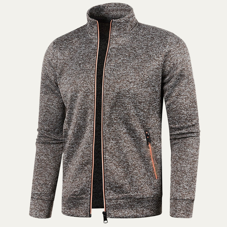 VogeLuxe | Men’s Zip Up Track Jacket with Neon Trim