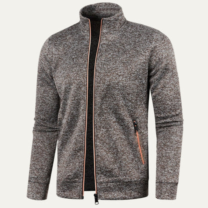 VogeLuxe | Men’s Zip Up Track Jacket with Neon Trim