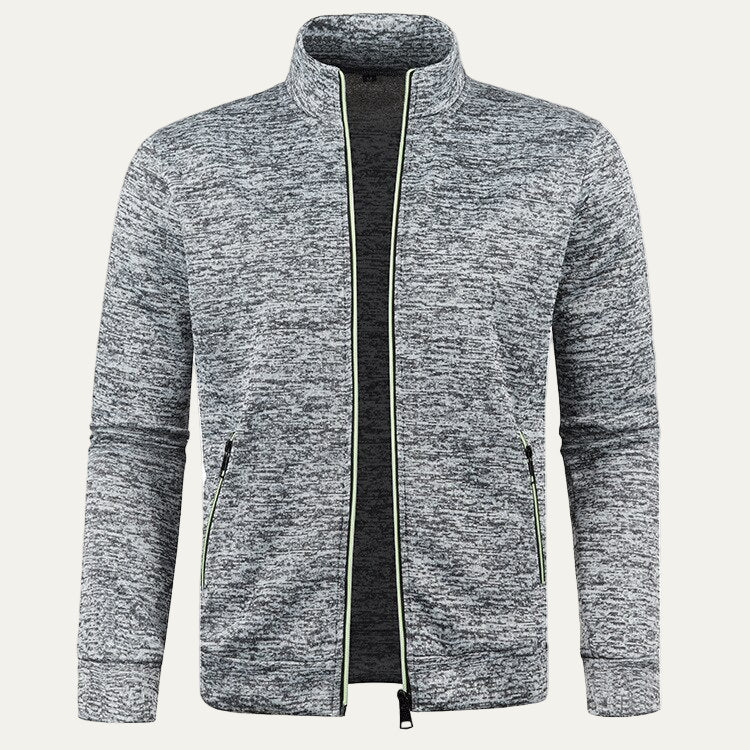 VogeLuxe | Men’s Zip Up Track Jacket with Neon Trim