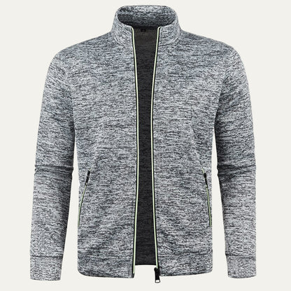 VogeLuxe | Men’s Zip Up Track Jacket with Neon Trim
