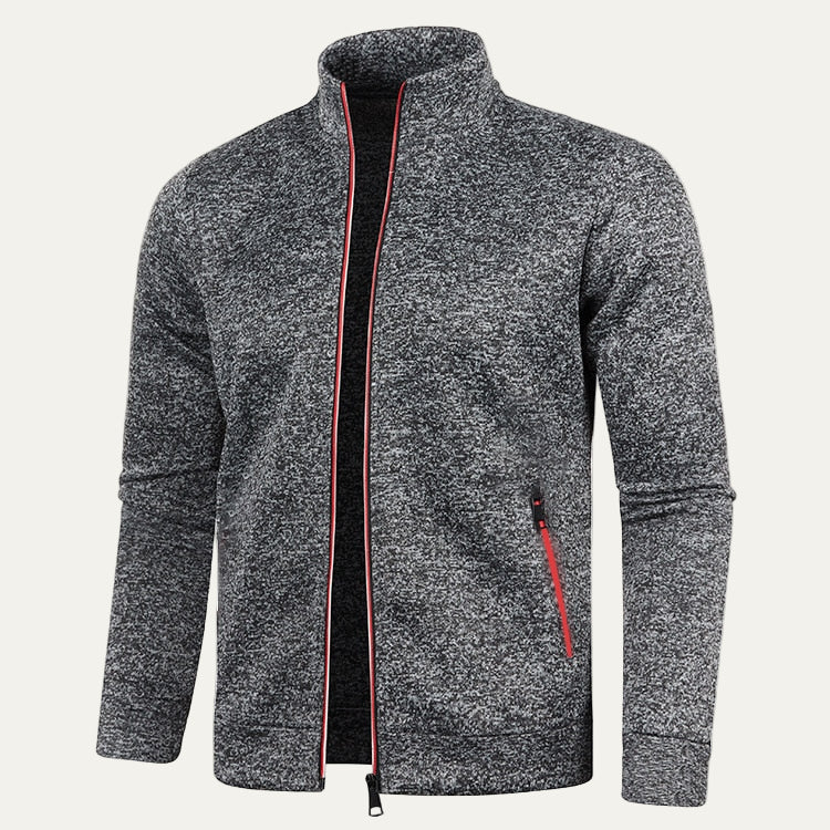 VogeLuxe | Men’s Zip Up Track Jacket with Neon Trim