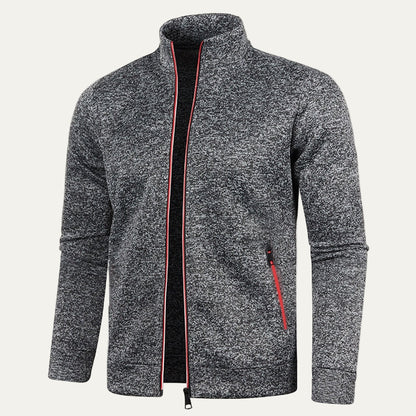 VogeLuxe | Men’s Zip Up Track Jacket with Neon Trim