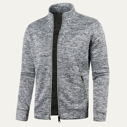 VogeLuxe | Men’s Zip Up Track Jacket with Neon Trim