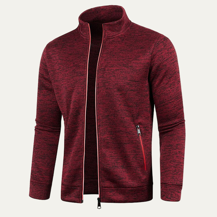 VogeLuxe | Men’s Zip Up Track Jacket with Neon Trim