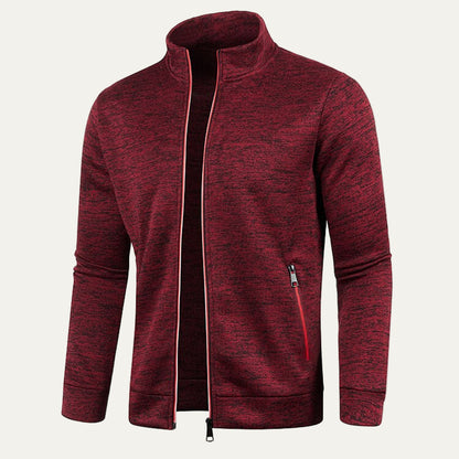 VogeLuxe | Men’s Zip Up Track Jacket with Neon Trim