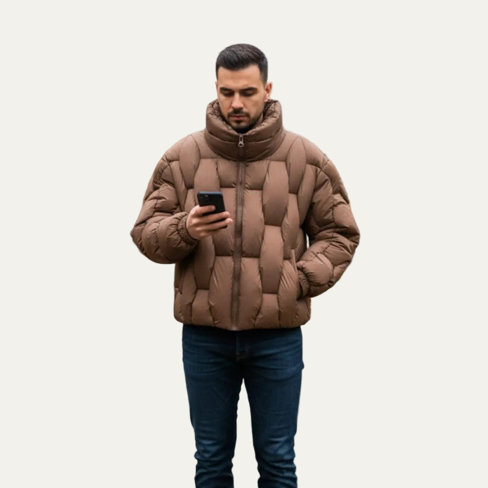 VogeLuxe | Men’s Sculpted Quilted Puffer Jacket