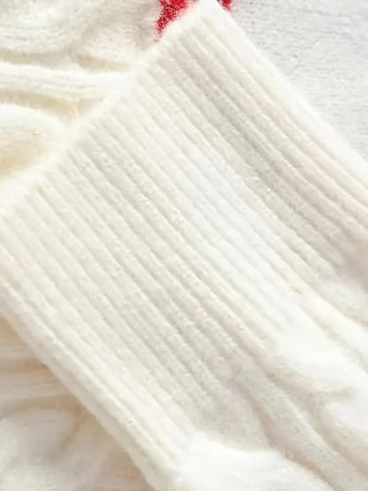 VogeLuxe | Men’s Festive Cable Knit Crewneck Sweater