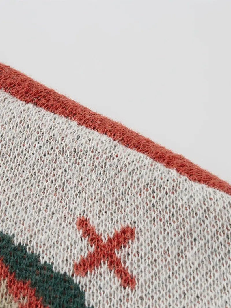 VogeLuxe | Men’s Festive Patchwork Crewneck Knit Sweater