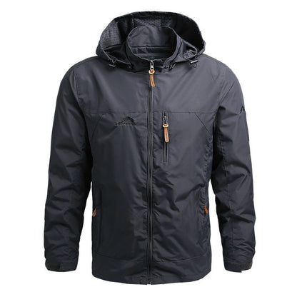 VogeLuxe | Men’s Multi Pocket Full Zip Hooded Jacket