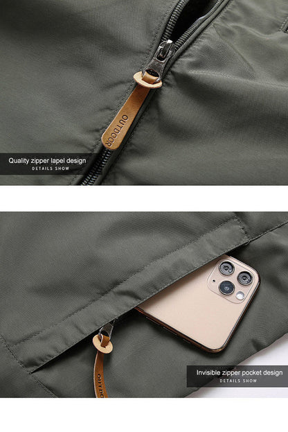 VogeLuxe | Men’s Multi Pocket Full Zip Hooded Jacket