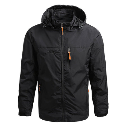 VogeLuxe | Men’s Multi Pocket Full Zip Hooded Jacket