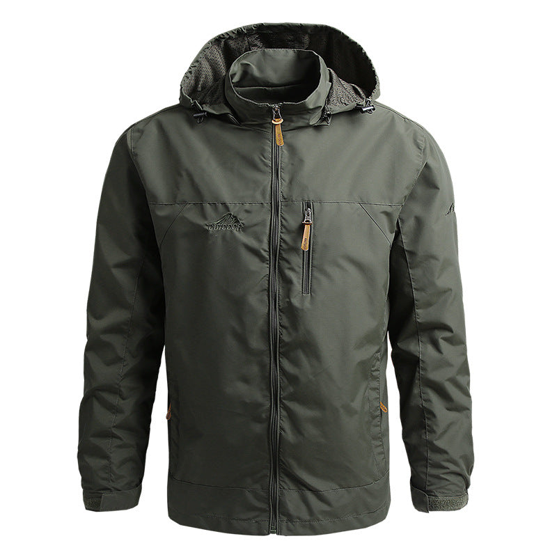 VogeLuxe | Men’s Multi Pocket Full Zip Hooded Jacket