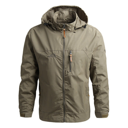 VogeLuxe | Men’s Multi Pocket Full Zip Hooded Jacket