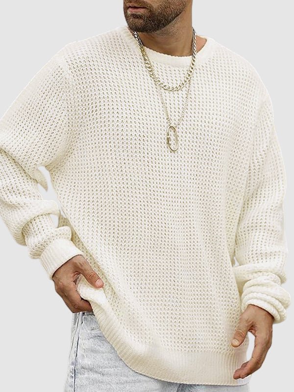 Big Mens Relaxed Fit Crew Neck Sweater - VogeLuxe