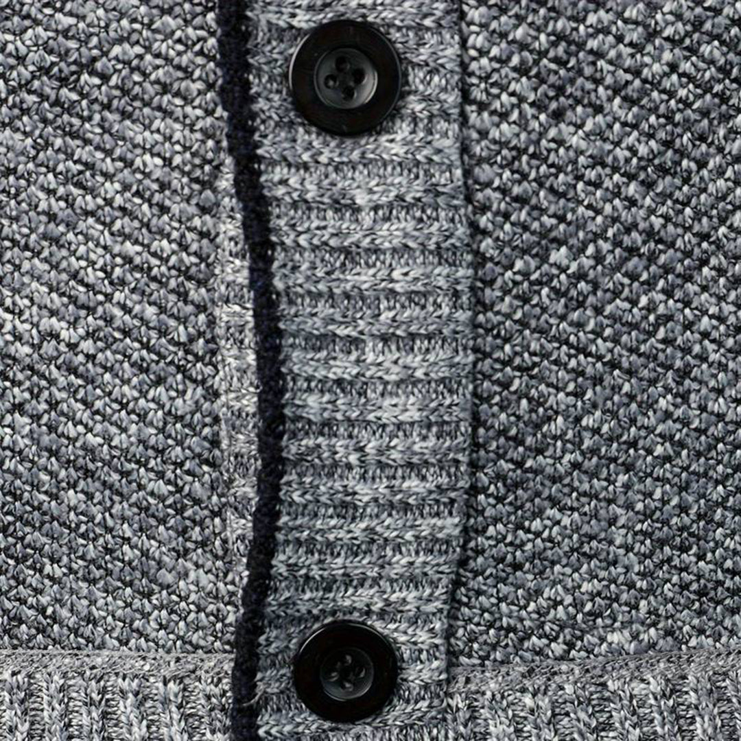 VogeLuxe | Men’s Textured Knit Shawl Collar Cardigan