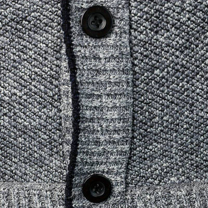 VogeLuxe | Men’s Textured Knit Shawl Collar Cardigan