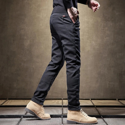 Men's Thick Fleece Jogger Pants Comfort Fit Warm Casual