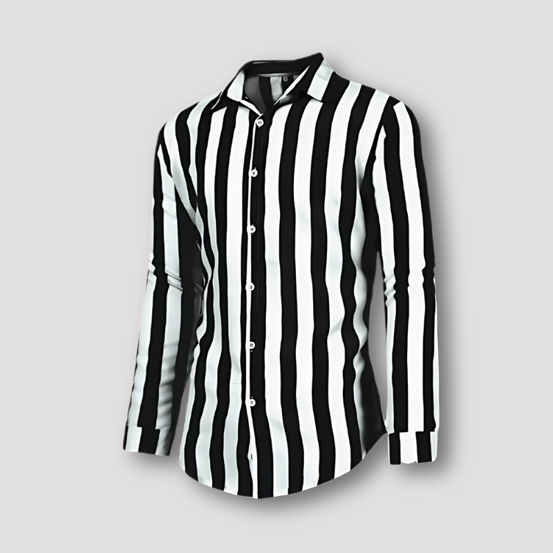 Slim Fit Striped Long Sleeve Shirt