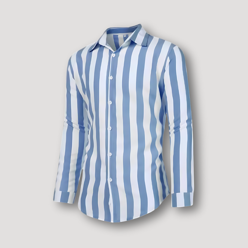 Slim Fit Striped Long Sleeve Shirt