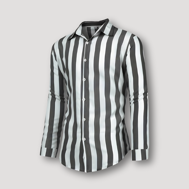 Slim Fit Striped Long Sleeve Shirt