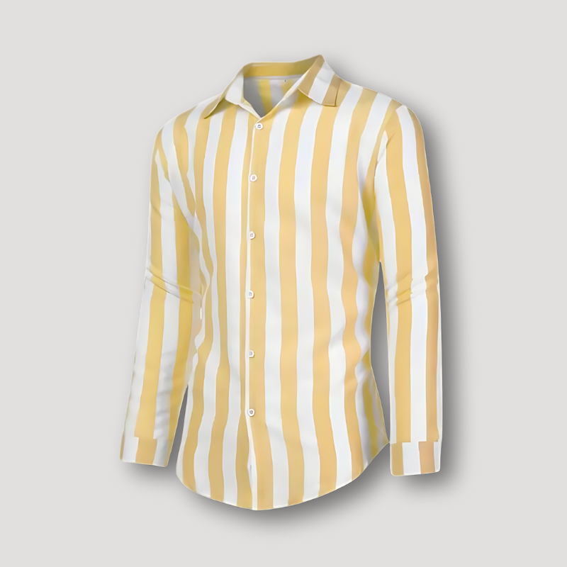 Slim Fit Striped Long Sleeve Shirt