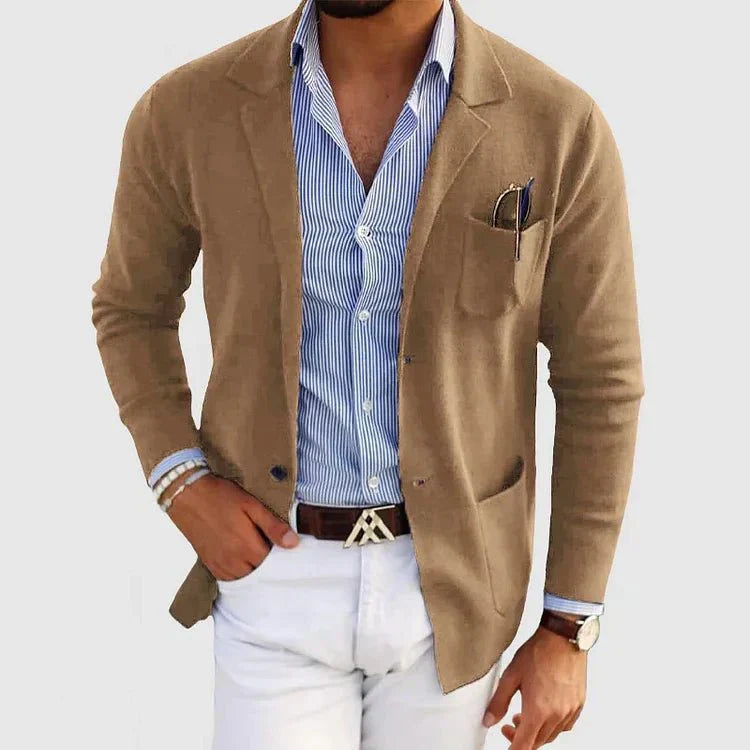 Relaxed Fit Men's Knit Sports Blazer