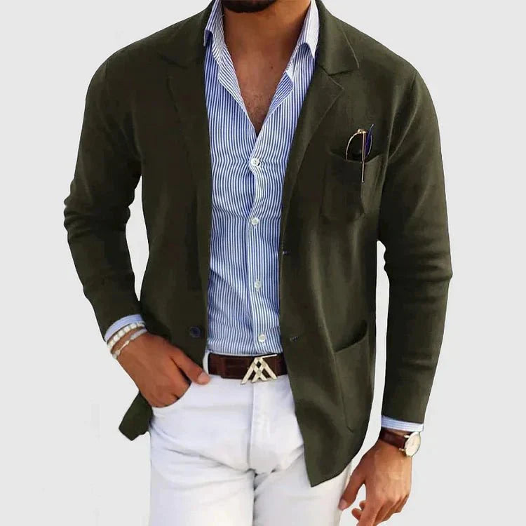 Relaxed Fit Men's Knit Sports Blazer