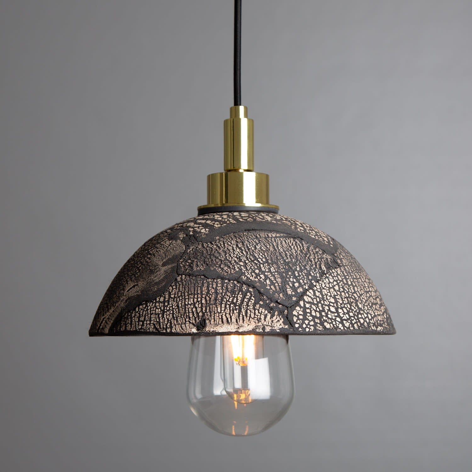 Small Black Ceramic Bathroom Pendant Lamp IP44 - VogeLuxe