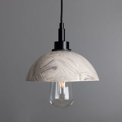 Stylish Marble Effect Glass Bathroom Ceiling Light 20cm - VogeLuxe
