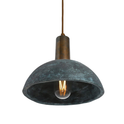 Natural Blue Ceramic Hanging Lamp 20cm Diameter - VogeLuxe