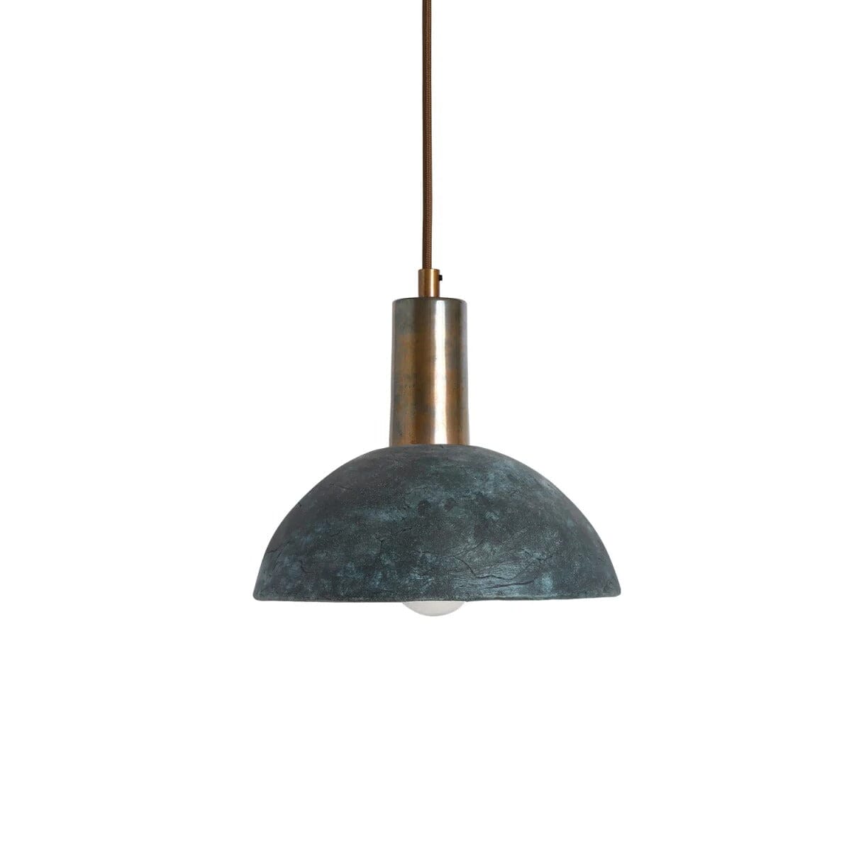 Natural Blue Ceramic Hanging Lamp 20cm Diameter
