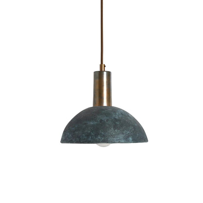 Natural Blue Ceramic Hanging Lamp 20cm Diameter