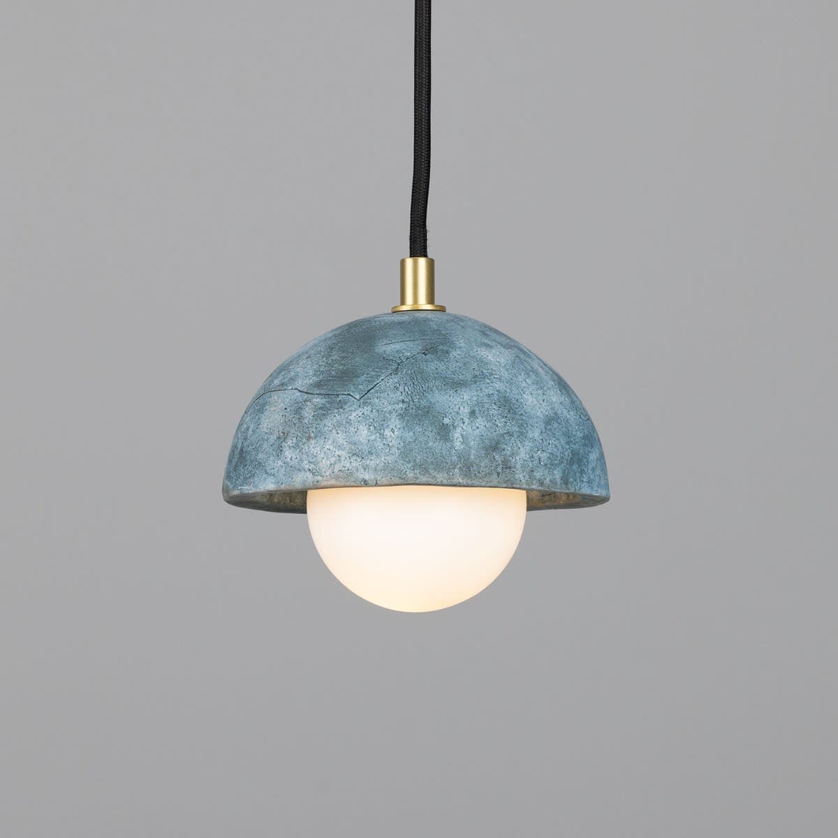 Small Blue Ceramic Pendant Lamp - VogeLuxe