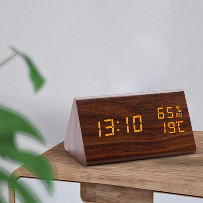 Stylish Digital Wooden Alarm Clock - VogeLuxe