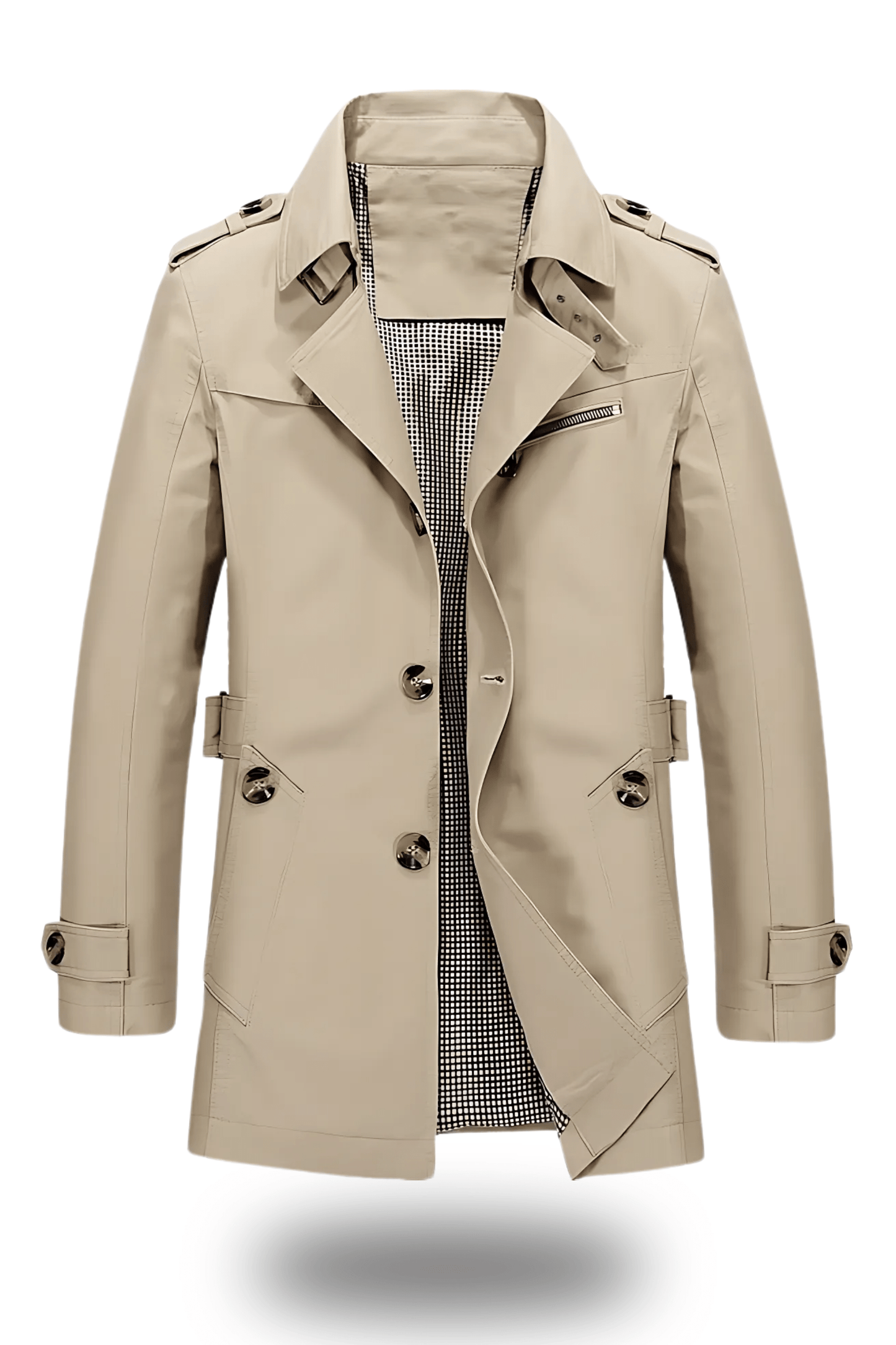 Uomo Trench Coat Lungo Slim Fit Caldo Invernale Classico - VogeLuxe
