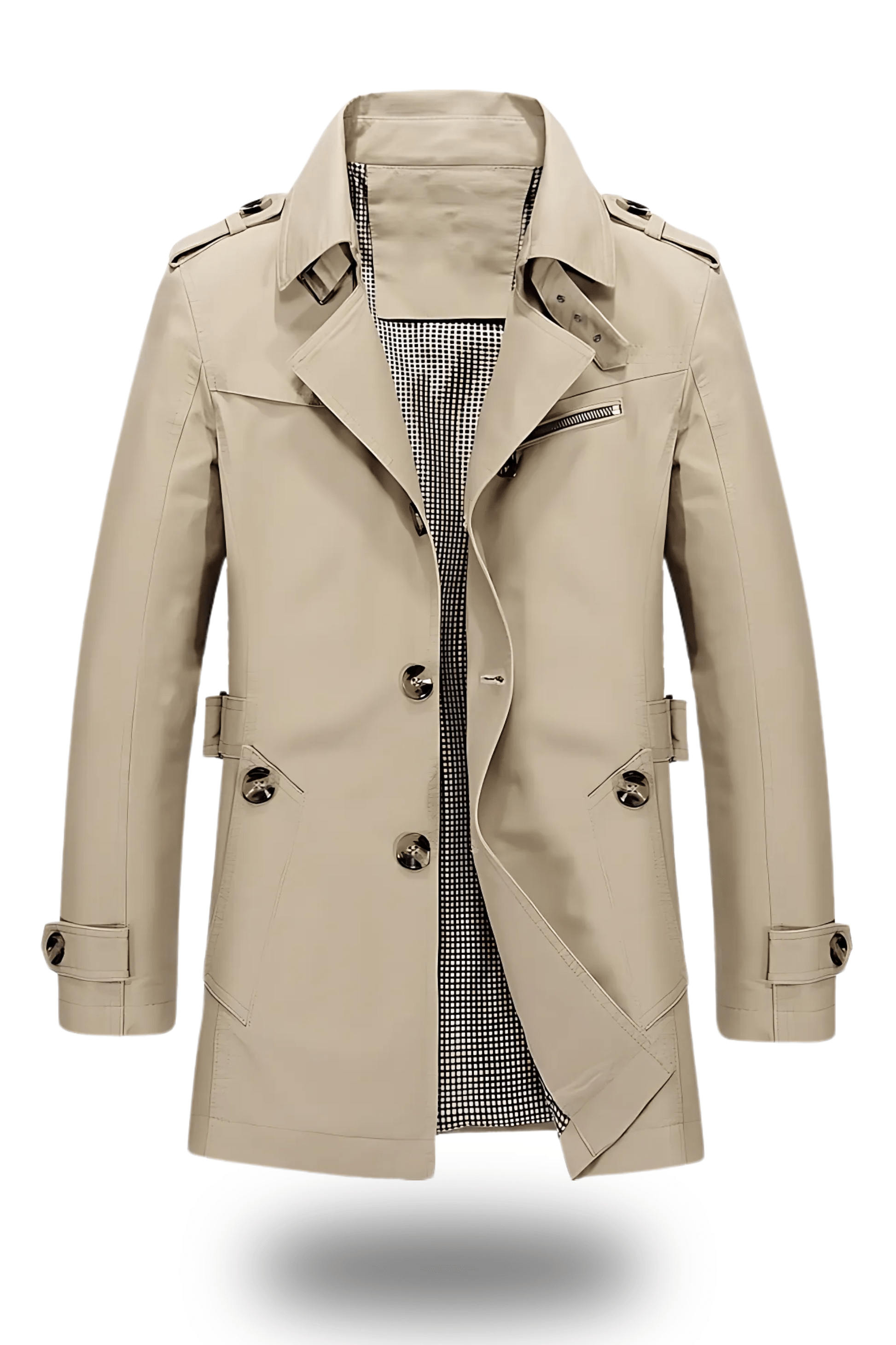 Uomo Trench Coat Lungo Slim Fit Caldo Invernale Classico - VogeLuxe