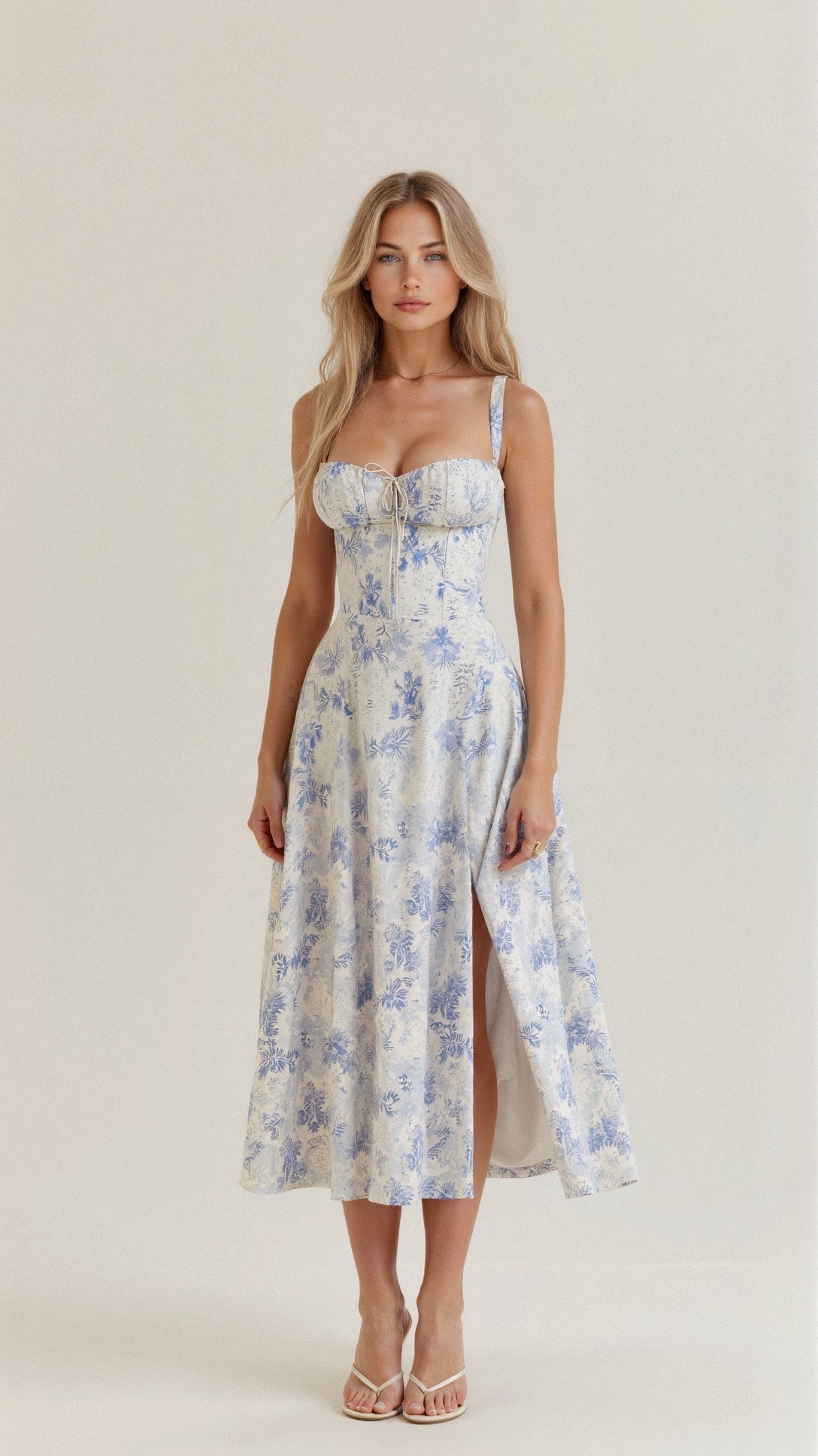 Classic Fit Corset Midi Dress
