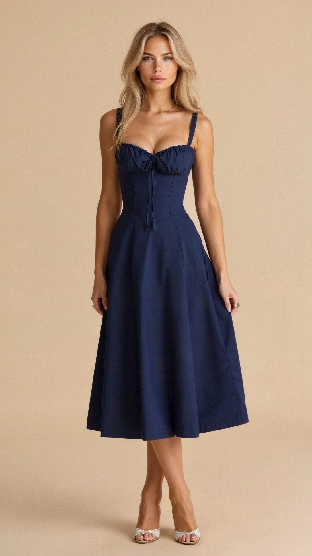 Women's Beautiful Flower Bodycon Waist Shaper Dress